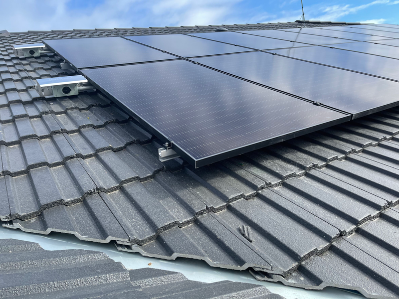 Early solar panel installation by United Energy Solar team in 2013